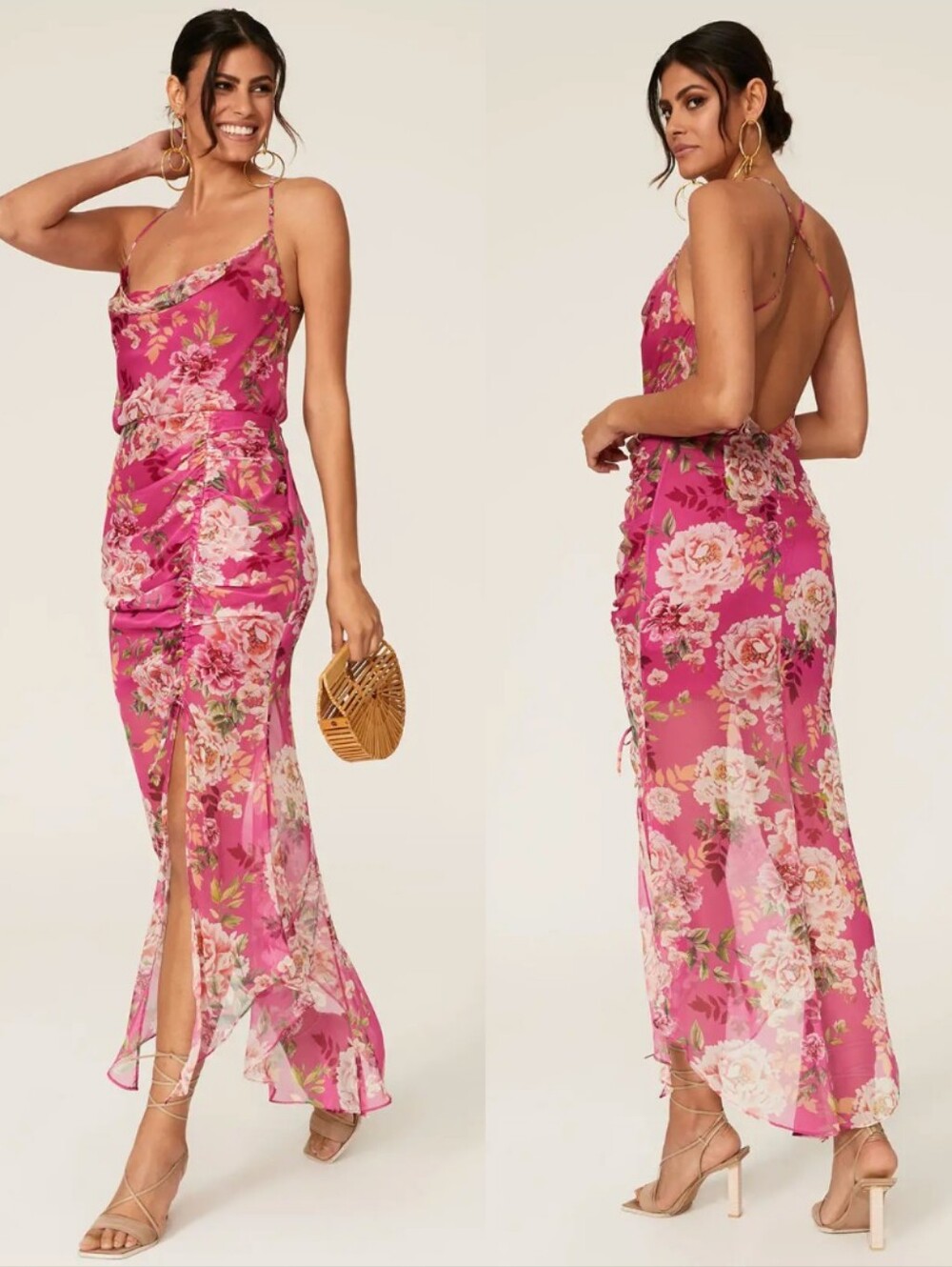 Sau Lee Freida Dress in Pink Floral